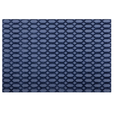 Viscose Rug 140 x 200 cm Navy Blue CIZRE | DIY at B&Q