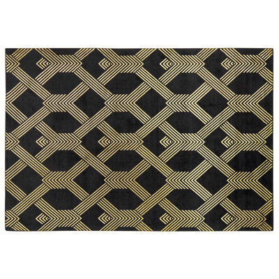 Viscose Rug 160 x 230 cm Black VEKSE