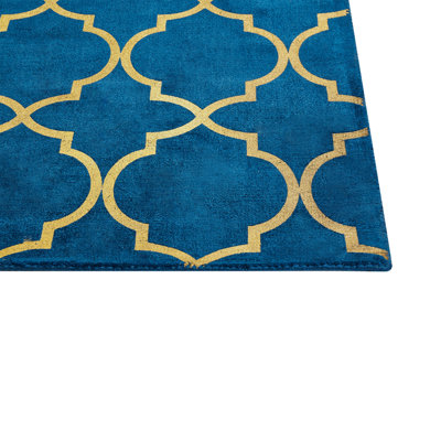 Viscose Rug 160 x 230 cm Blue YELKI