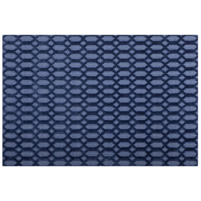 Viscose Rug 160 x 230 cm Navy Blue CIZRE