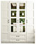 VISTA 4 Door 2 Drawer Mirrored White Wardrobe