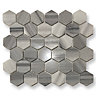 Vista White Marble Hexagon Mosaic Tile 30.5 x 28.5cm, Sold Per Tile