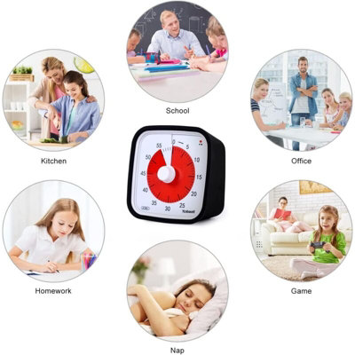 Visual Countdown Timer with Protective Case for Work, Study and Cooking
