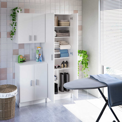 Vita White 2 Door Shoe & Boot Cupboard - Modular Kitchen Utility Room ...