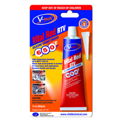 Vital Red 650oF RTV Gastket 85g Tube