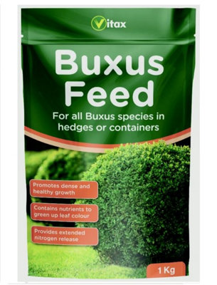 Vitax Buxus Feed Fertiliser Plant Feed Hedges Or Containers Resealable Pouch 1kg