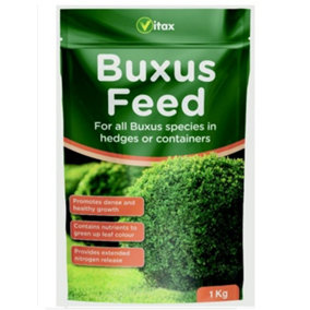 Vitax Buxus Feed Fertiliser Plant Feed Hedges Or Containers Resealable Pouch 1kg