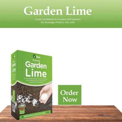 Vitax Garden Lime 3Kg Granular Soil Conditioner for pH Balance