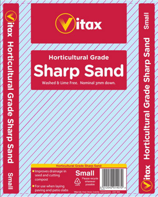 Vitax Horticultural Sharp Sand Paving Patio Potting Sand Lime Free Small 4kg