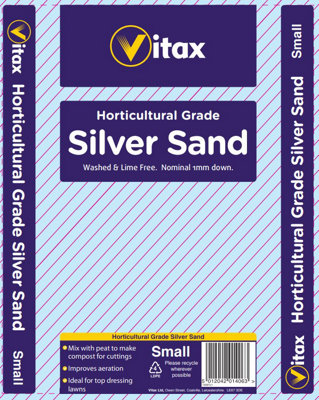 Vitax Horticultural Silver Sand Lawn Aeration Potting Sand Lime Free Small 4kg