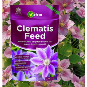 Vitax Organic Clematis Feed All Purpose Fertiliser Rich In Potassium 900g Pouch