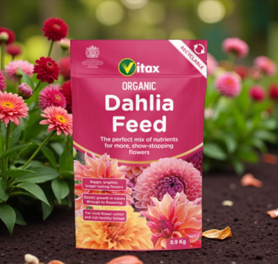 Vitax Organic Dahlia Plant Feed Food Fertiliser 900g Pouch