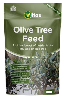 Vitax Organic Olive Tree Fertiliser Plant Feed Boosts fruiting Reseal Pouch 900g