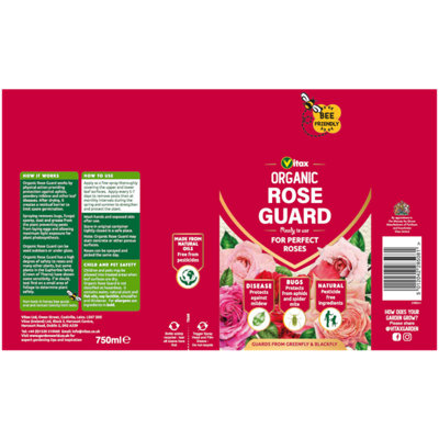 Vitax Organic Rose Guard Spray 750ml for Healthy Roses Insect Repellent ...