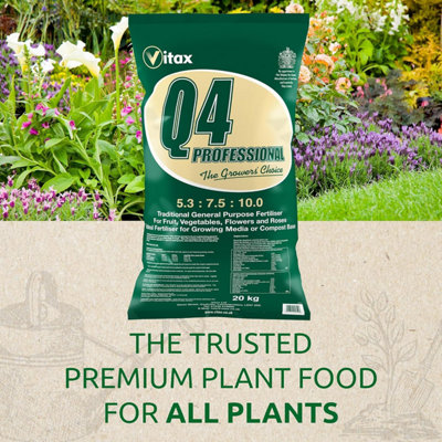 Vitax Q4 Fertiliser 20kg Professional Grade All Purpose Feed for