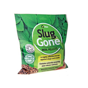 Vitax Slug Gone Repellent Wool Pellets Effective Slug Snail Barrier Organic 1L