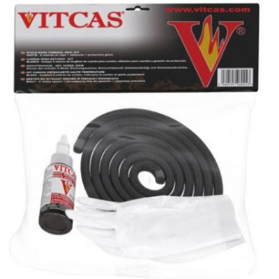 VITCAS Black Stove Fire Rope Replacement Kit 8mm