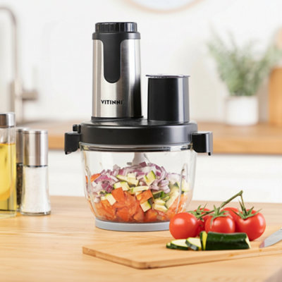 Vitinni Multi Use Food Processor Chopper with Glass Bowl