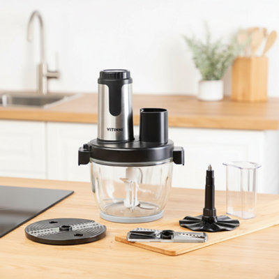 Vitinni Multi Use Food Processor Chopper with Glass Bowl