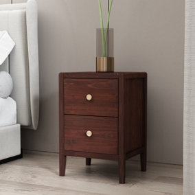 Vito 2 Drawer Brown Bedside Table