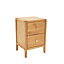 Vito 2 Drawer Waxed Bedside Table