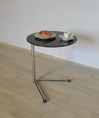 Vito Glass Round Side/Laptop Table