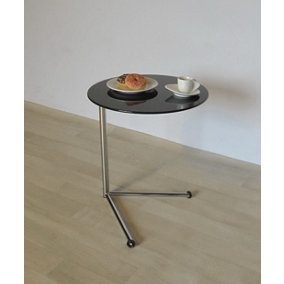 Vito Glass Round Side/Laptop Table