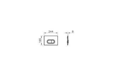 VitrA 1.12m Wall Hung Concealed Cistern WC Frame with Vitra Loop O in Chrome - 5