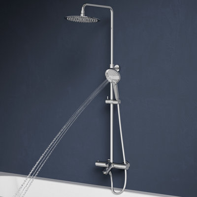 VitrA Aquaheat Bliss Chrome Round Complete Shower Set - 4