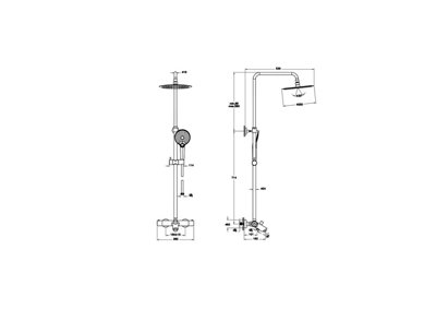 VitrA Aquaheat Bliss Chrome Round Complete Shower Set - 9