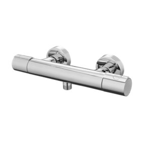 VitrA Aquaheat Chrome Round Thermostatic Shower Mixer Bar