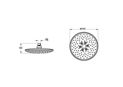 VitrA Bliss Matt Black Round Showerhead