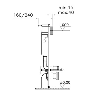 VITRA Concealed WC Cistern Frame and Plate