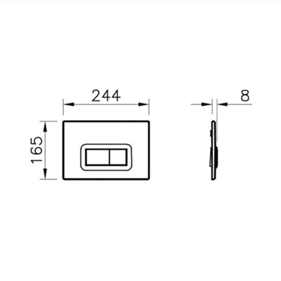VITRA Concealed WC Cistern Frame and Plate