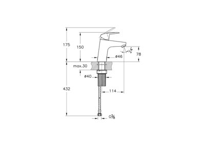 VitrA Flow Round Chrome Basin Mixer