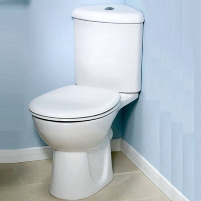 Vitra Layton corner close coupled pan cistern and seat pack | DIY at B&Q