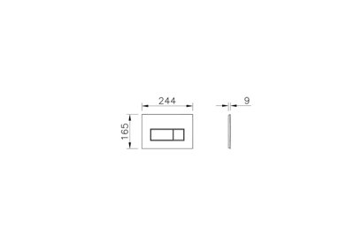 VitrA Loop White Square Flush Plate - 3