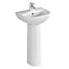 Vitra S20 450mm basin 1 tap hole and full pedestal