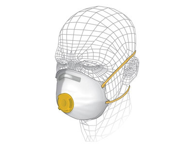 Vitrex S40710 Premium Valved Power Tool & MDF Respirator P2 VITS40710