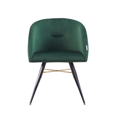 Vittorio Cosmo Walnut LUX Dining Set with 4 Green Velvet Chairs