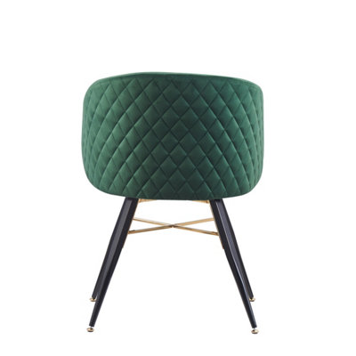 Vittorio Cosmo Walnut LUX Dining Set with 4 Green Velvet Chairs