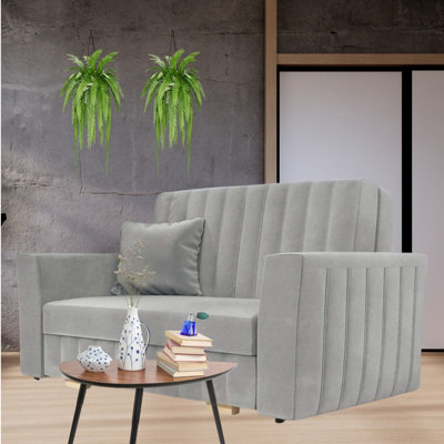 Viva Glam II 2 Seater Sofa Bed with Storage Modern Design Sinuous ...