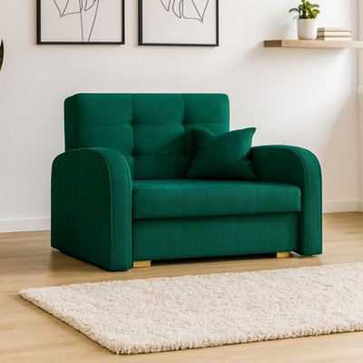 Viva Gold I Single Sofa Bed with Storage Compact Design Sinuous Springs ...