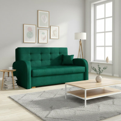 VIVA GOLD III Sofa Bed with Storage Freestanding Upholstered Back ...