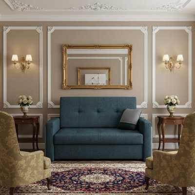 VIVA MEL II Sofa Bed with Sleeping Function Storage Bedding Compartment ...