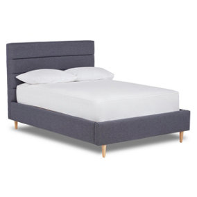 Viva Paneled Fabric Bed Bed Base Only 6FT Super King- Opera Ink