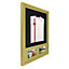 Vivarti DIY 3D Mounted + Double Aperture Sports Shirt Display Gold  Frame 50 x 70cm Gold Mount, Black Backing Card
