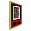 Vivarti DIY 3D Mounted + Double Aperture Sports Shirt Display Gold  Frame 50 x 70cm Red Mount, Black Backing Card