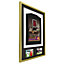 Vivarti DIY 3D Mounted + Double Aperture Sports Shirt Display Gold Frame 59.4 x 84cm Black Mount, White Backing Card