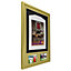 Vivarti DIY 3D Mounted + Double Aperture Sports Shirt Display Gold  Frame 59.4 x 84cm Gold Mount, Black Backing Card